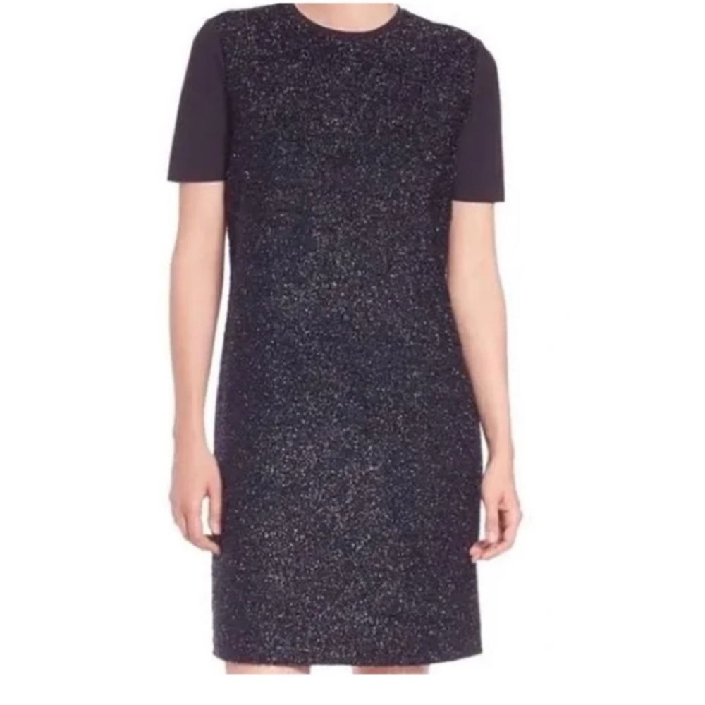 Tory Burch Short-Sleeve Tinsel Shift Dress